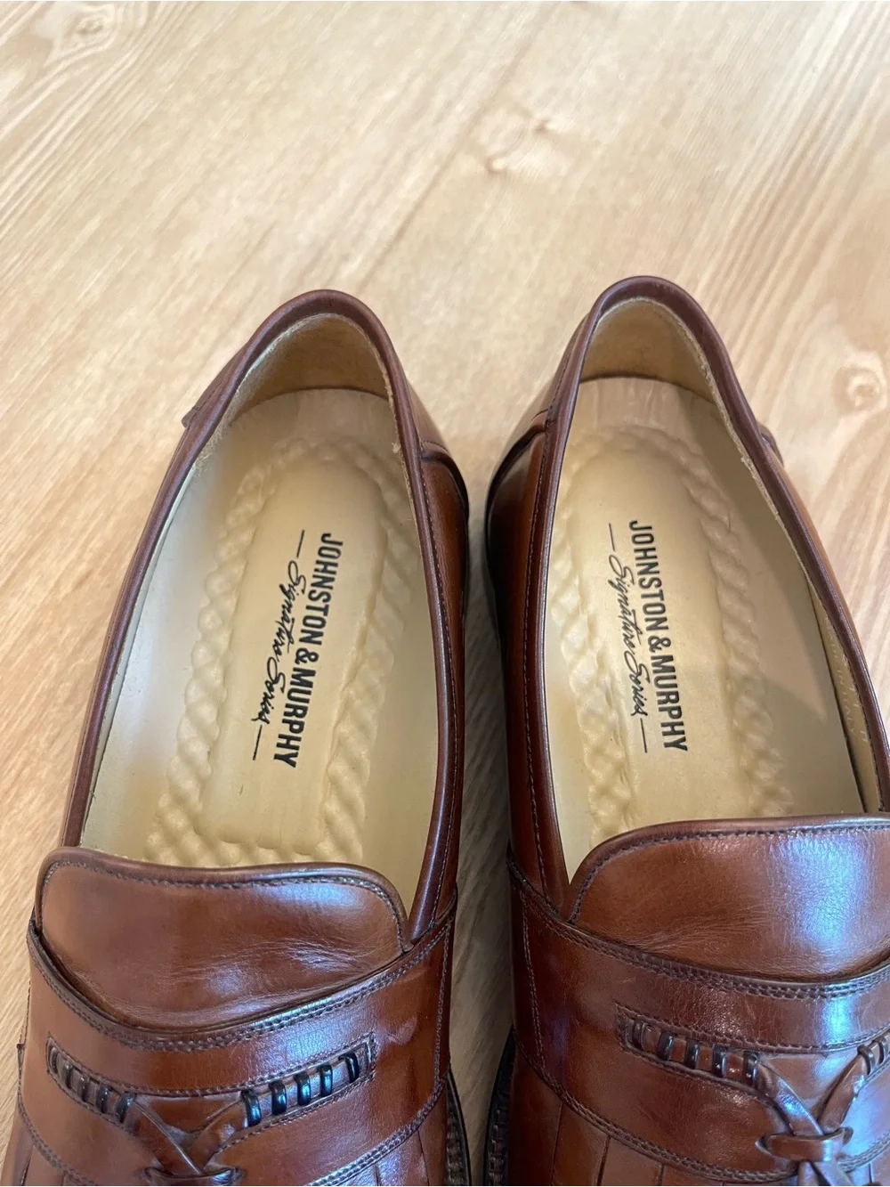 Johnston & Murphy Signature Series Italian Leather Tassel Loafers 11M NEW
